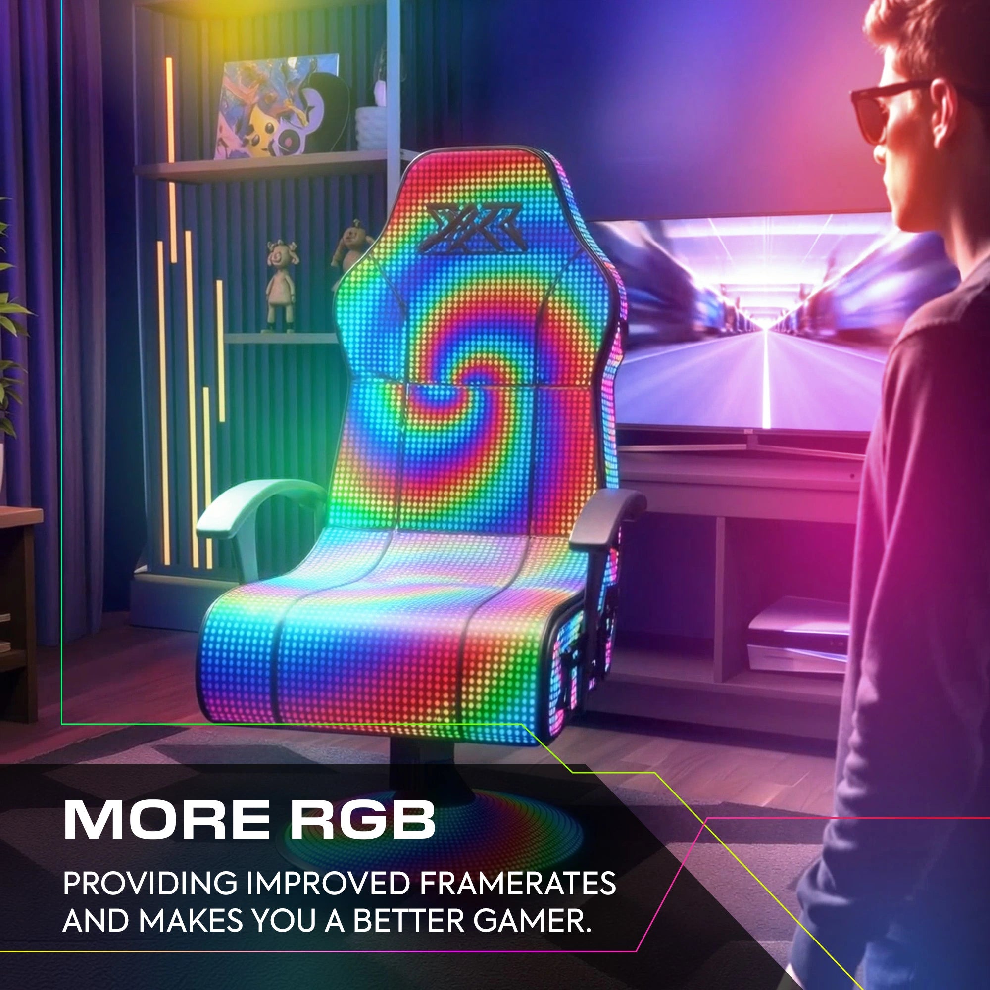 RGB Overload 2.1 Audio Super-LED Console Gaming Chair - Hypnotic Edition