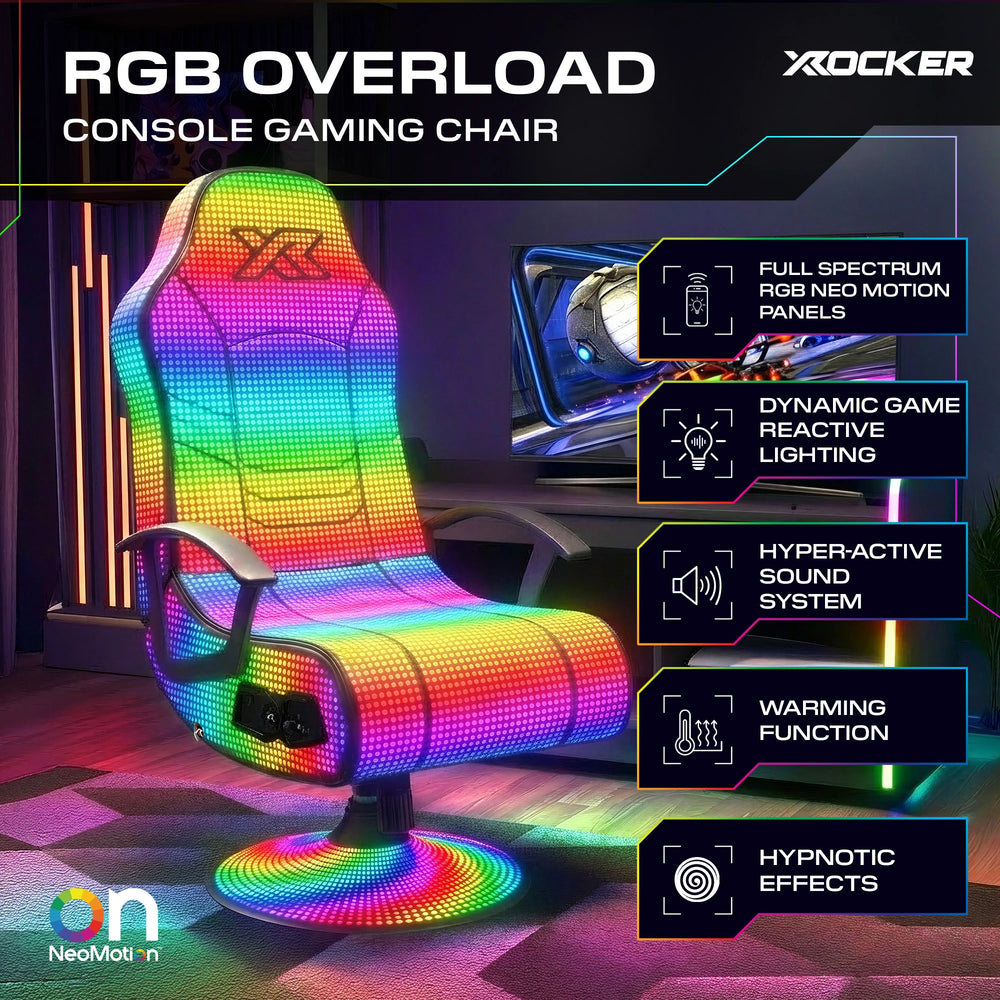 RGB Overload 2.1 Audio Super-LED Console Gaming Chair - Hypnotic Edition