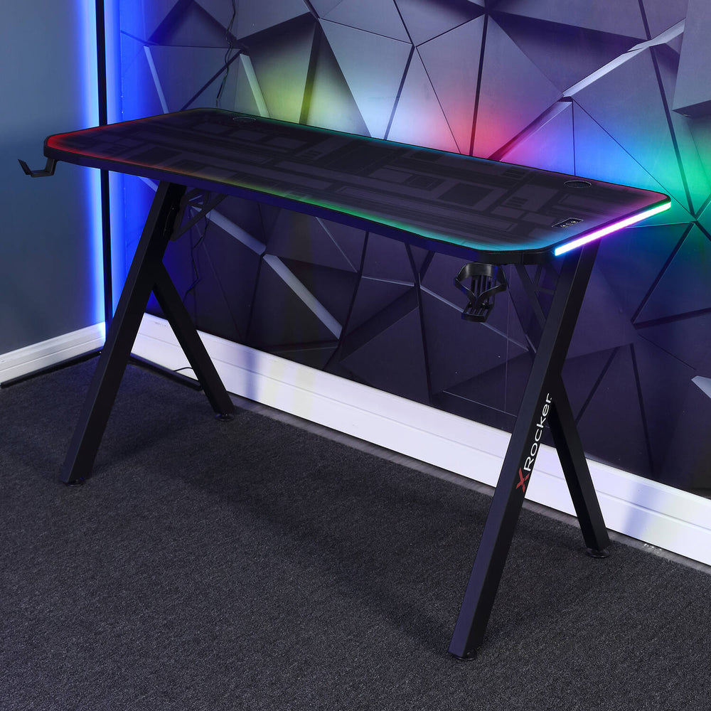 Lumio Compact RGB Neo Motion SYNC™ Gaming Desk with App Controlled LED Lights