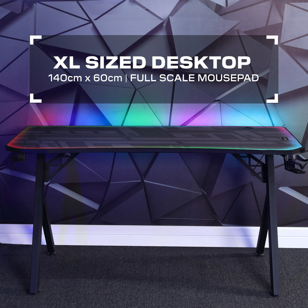 Lumio XL RGB Neo Motion SYNC™ Gaming Desk with App Controlled LED Lights