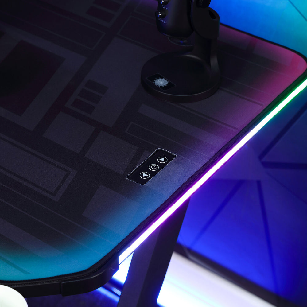 Gaming Desks | X Rocker Lumio XL RGB Compact Gaming Desk with Lighting