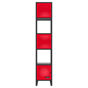 Mesh-Tek Large Entertainment Centre TV Storage Unit - Black / Red