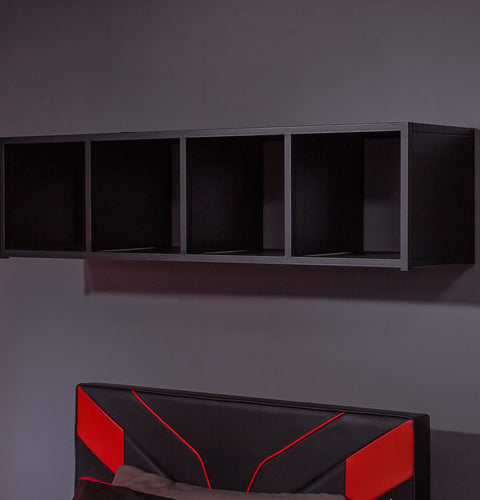 Mesh-Tek Large Entertainment Centre TV Storage Unit - Black / Blue