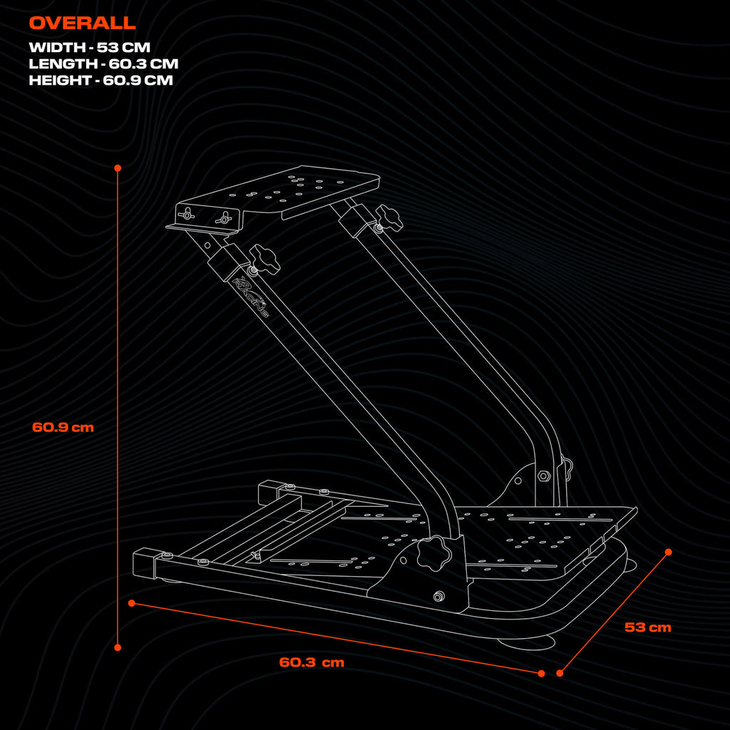 XR Racing Sim Cockpit Gaming Chair and Racing Rig Wheel Stand - Black / Red