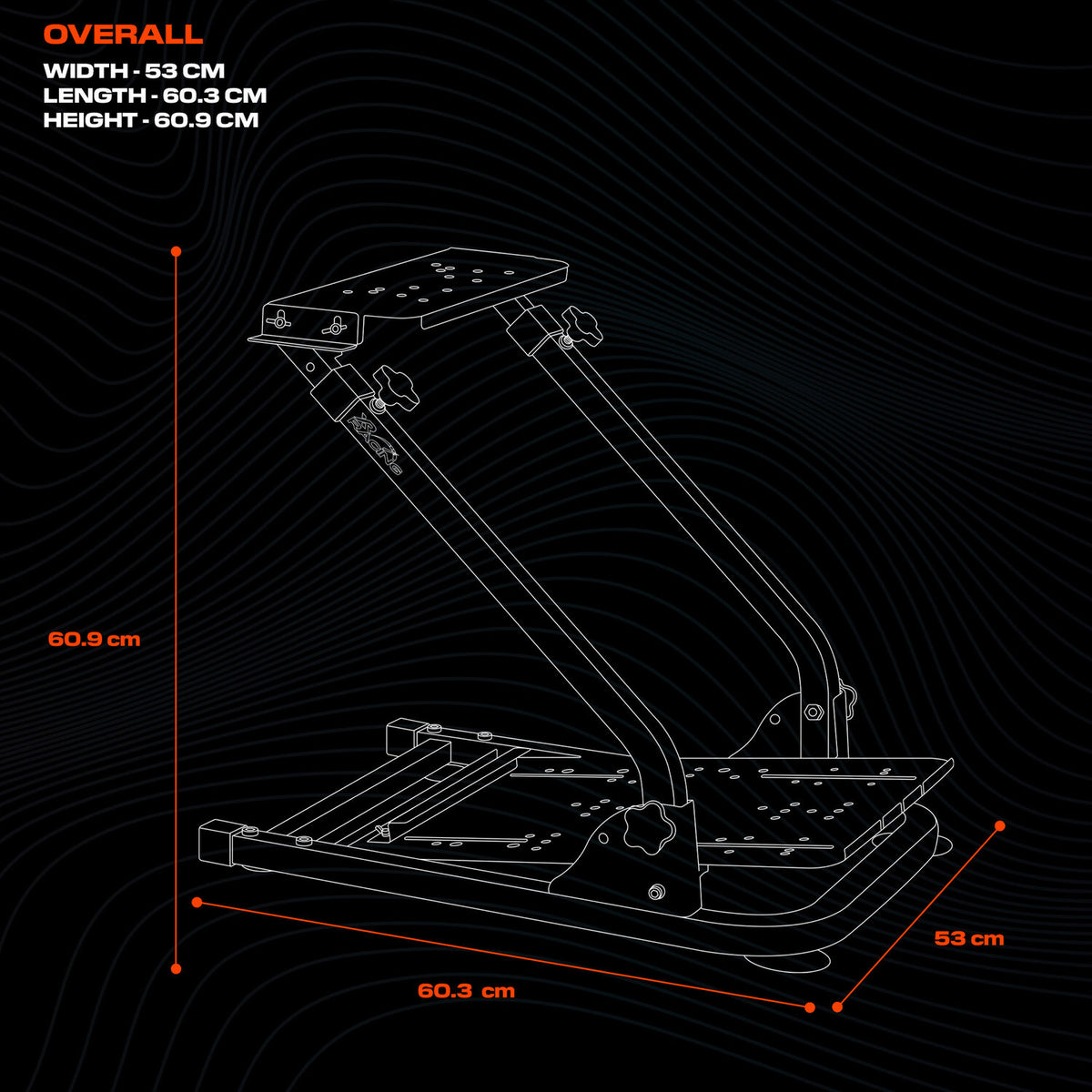 XR Racing Sim Cockpit Gaming Chair and Racing Rig Wheel Stand - Black / Red
