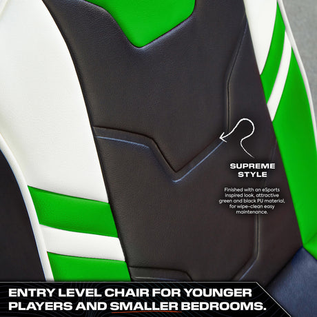 Shadow 2.0 Audio Floor Rocker Gaming Chair for Kids - Green / Black