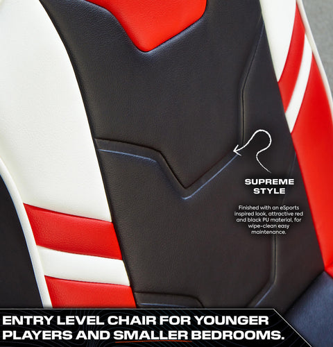 Shadow 2.0 Audio Floor Rocker Gaming Chair for Kids - Red / Black