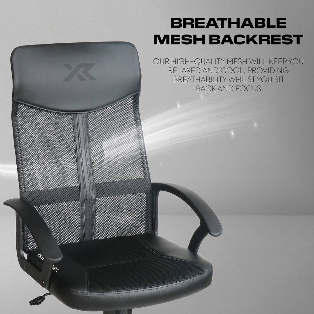 Vanguard Office Mesh Gaming Chair - Black