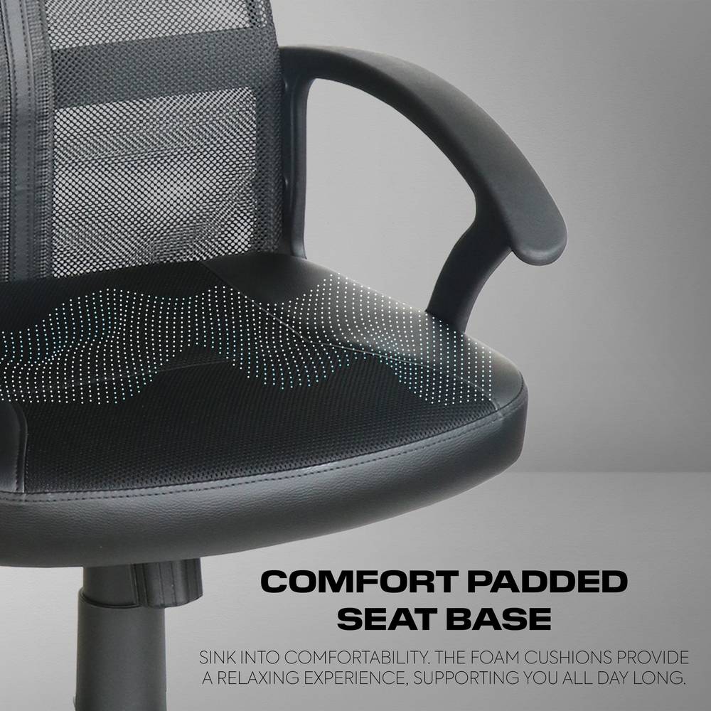 Vanguard Office Mesh Gaming Chair - Black