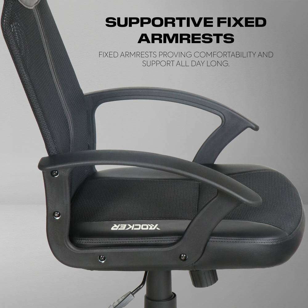 Vanguard Office Mesh Gaming Chair - Black
