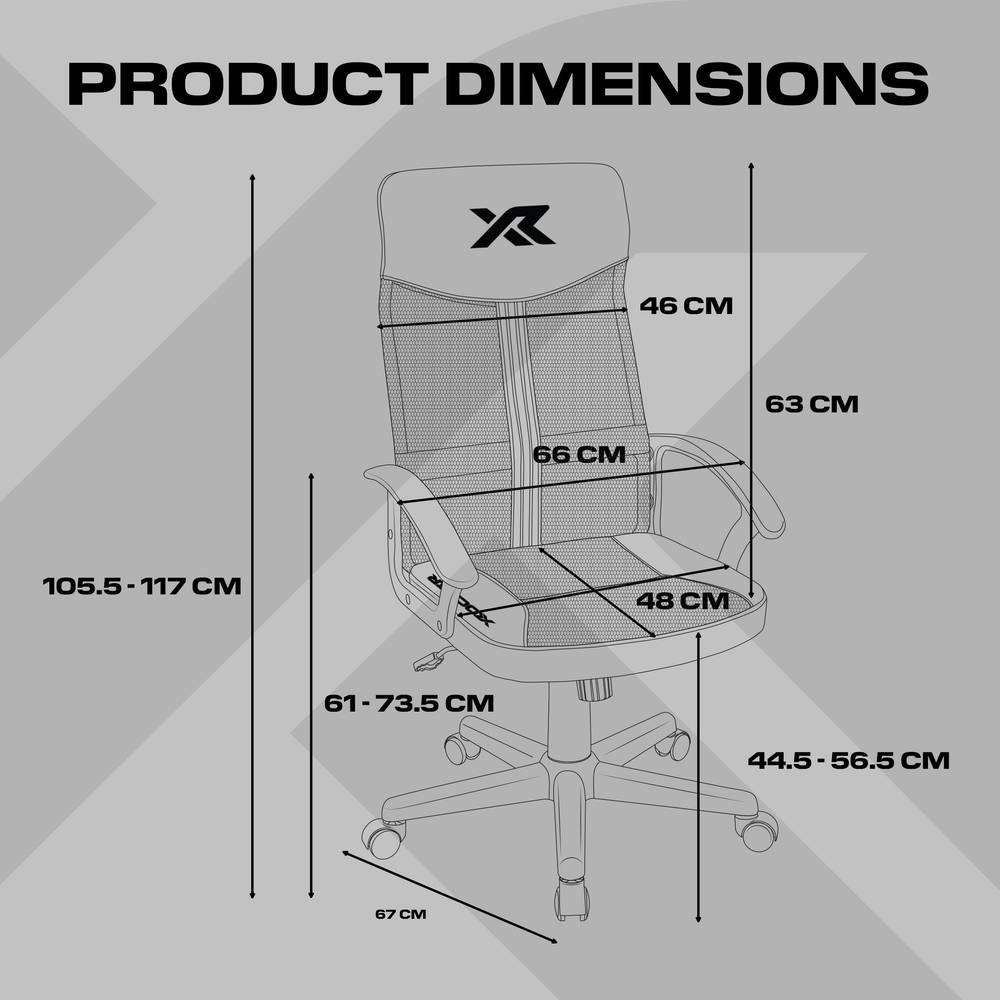 Vanguard Office Mesh Gaming Chair - Black