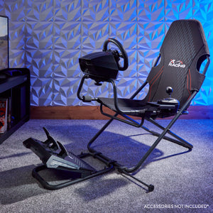 XR Racing Velocity Foldable Racing Sim Cockpit Gaming Chair - Black