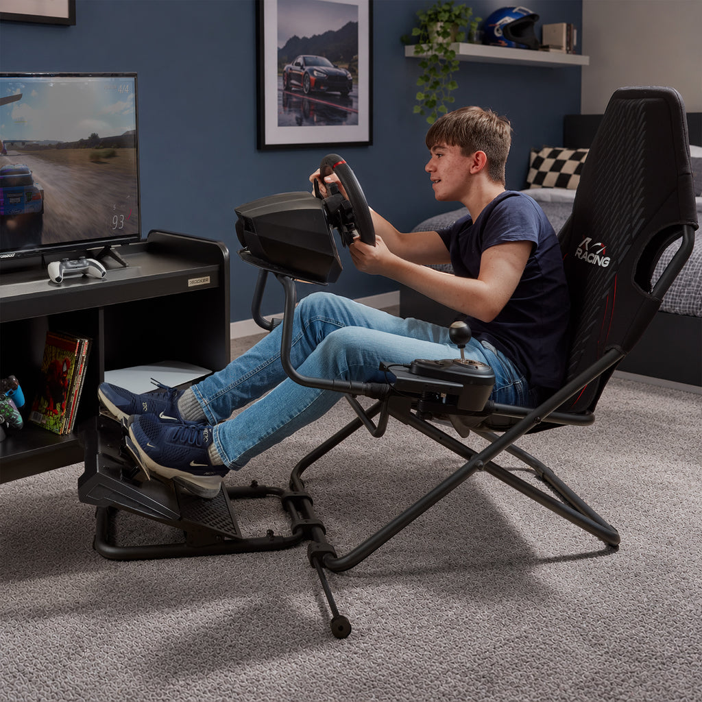 XR Racing Velocity Foldable Racing Sim Cockpit Gaming Chair - Black