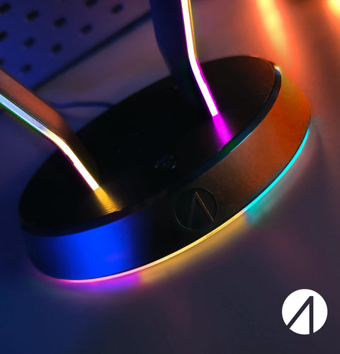X Rocker C6-100LED Light Up RGB Gaming Headset and Stand Bundle for Consoles and PC