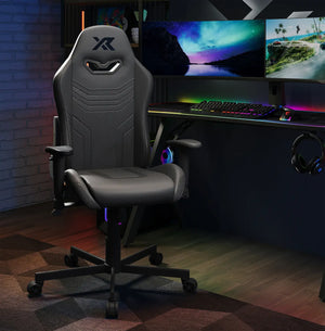 Agility Compact Ergonomic PC Gaming Chair for Juniors - Carbon Black