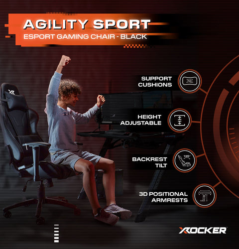 Agility eSport Ergonomic Gaming Chair - Carbon Black