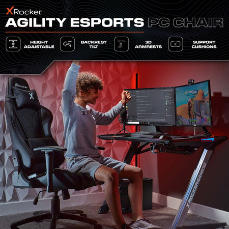 Agility eSports Office PC Chair - Carbon Black