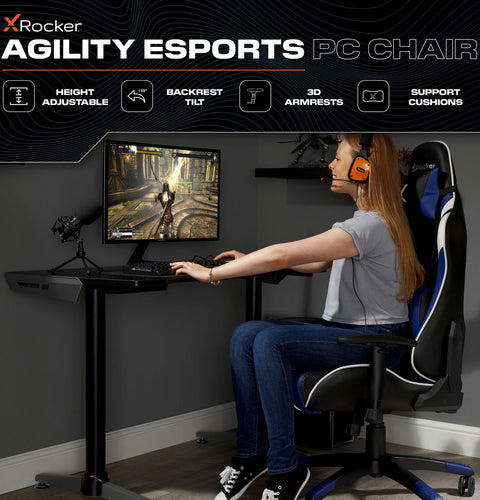 Agility eSport Ergonomic Gaming Chair - Black / Blue