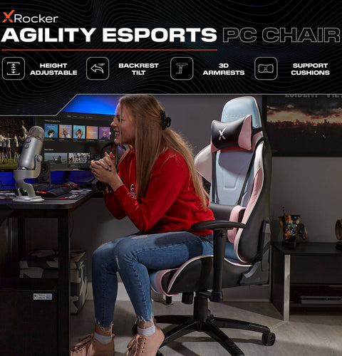 Agility eSport Ergonomic Gaming Chair - Bubblegum Edition