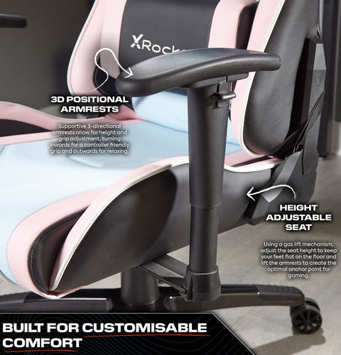 Agility eSport Ergonomic Gaming Chair - Bubblegum Edition