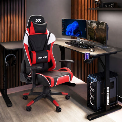Agility eSport and Cougar Corner 140cm PC Gaming Chair and Desk Bundle - Red