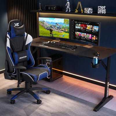 Agility eSport and Cougar XL 160cm PC Gaming Chair and Desk Bundle - Blue