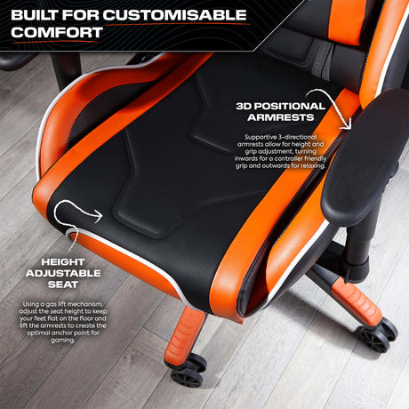 Agility eSport Ergonomic Gaming Chair - Black / Orange