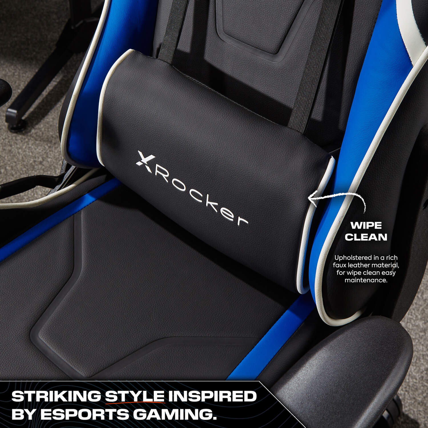 Agility Compact Ergonomic eSports Gaming Chair for Juniors - Black / Blue