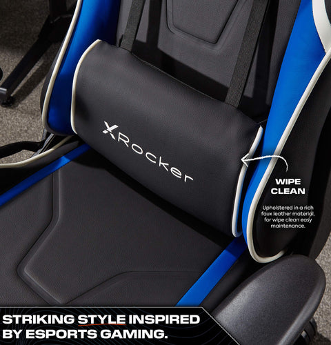 Agility Compact Ergonomic eSports Gaming Chair for Juniors - Black / Blue