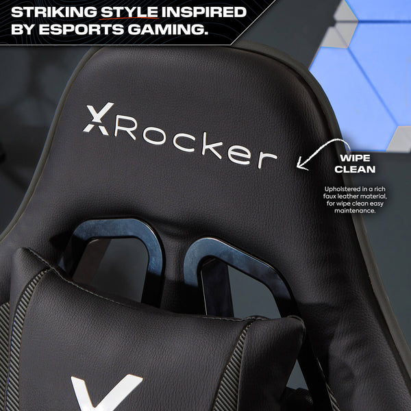 Agility Compact Ergonomic eSports Gaming Chair for Juniors - Carbon Black