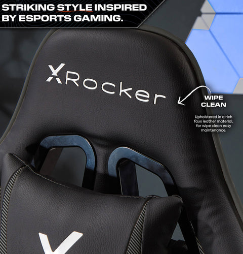 Agility Compact Ergonomic eSports Gaming Chair for Juniors - Carbon Black