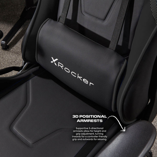 Agility Compact Ergonomic eSports Gaming Chair for Juniors - Carbon Black