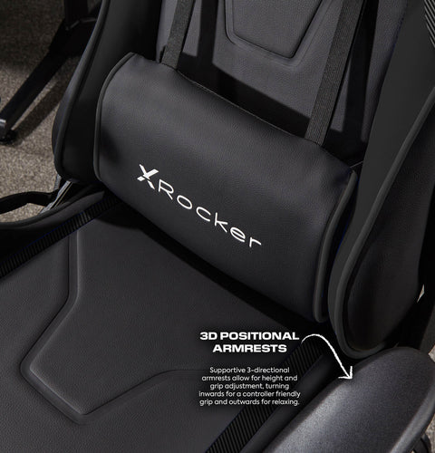 Agility Compact Ergonomic eSports Gaming Chair for Juniors - Carbon Black