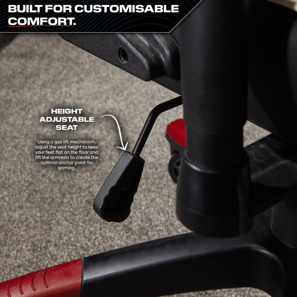 Agility Compact Ergonomic eSports Gaming Chair for Juniors - Black / Red