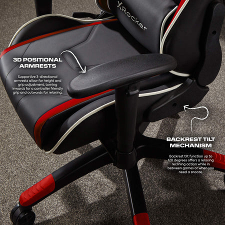 Agility Compact eSports Gaming Chair for Juniors - Red