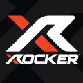 X rocker logo with black and orange design