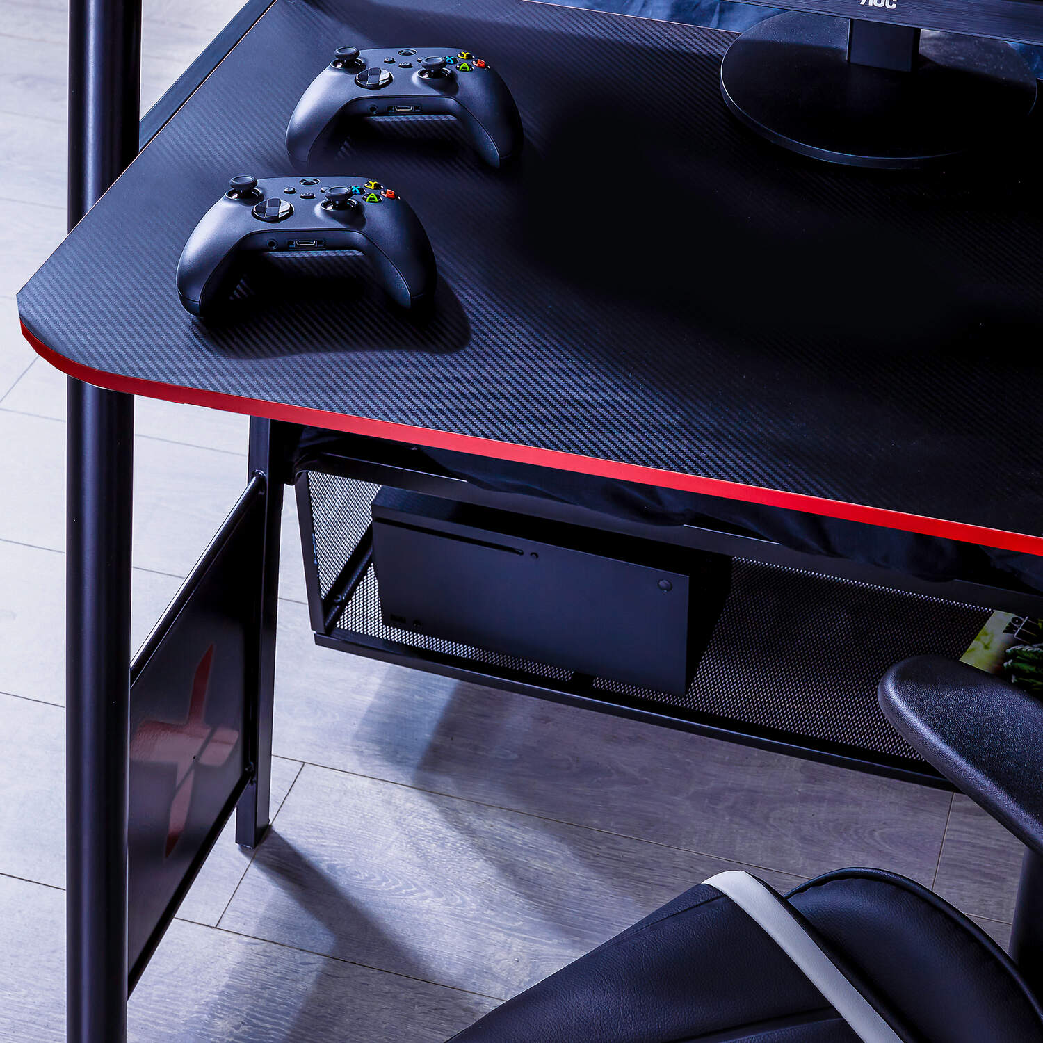 Armada Gaming Bunk Bed with Gaming Desk - Black