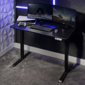 Ascend Height Adjustable Gaming Desk - Black