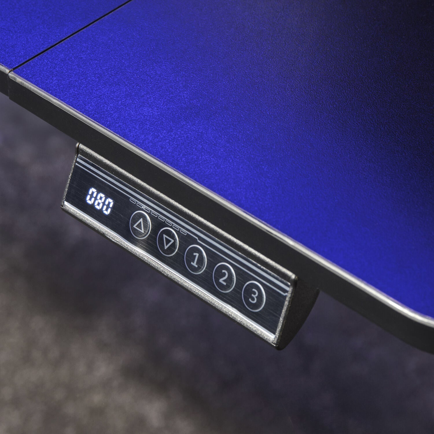 Ascend desk in black finish with cable management system