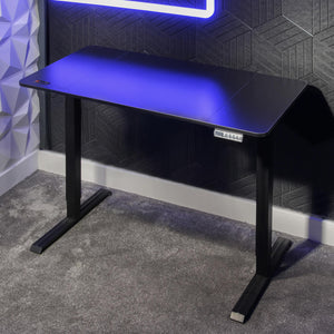 Ascend Height Adjustable Gaming Desk - Black