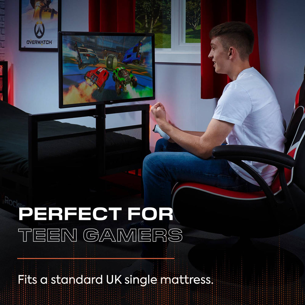 Basecamp Single TV Gaming Bed - Black