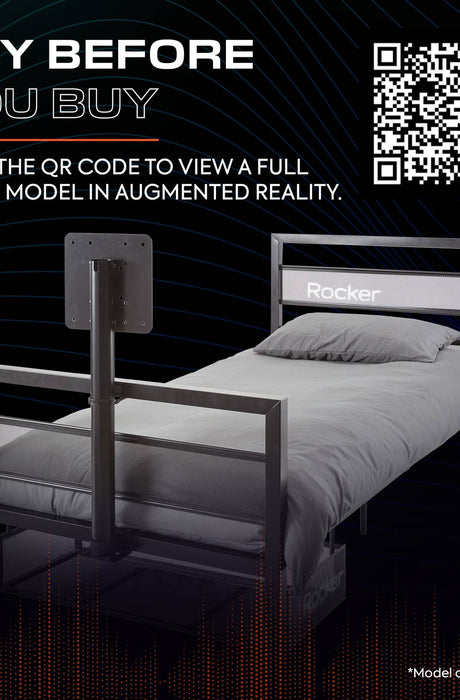 Gamer’s dream setup: a gaming bed with TV mount, mesh undercarriage, and optimized airflow design