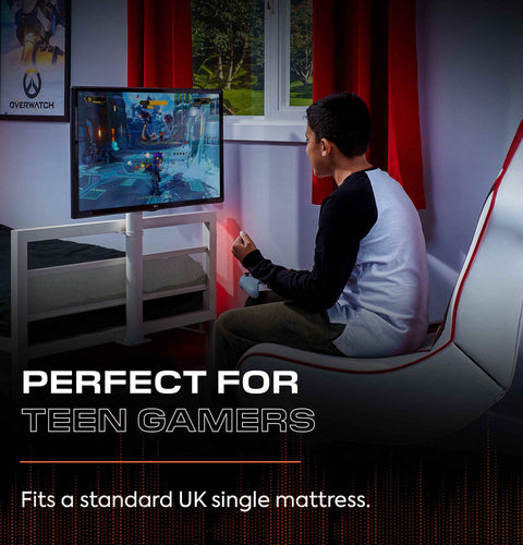 Basecamp Single Gaming TV Bed - White