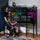 X Rocker Battlebunk RGB – a space-saving gaming bed with a built-in desk, multi-monitor setup, and LED lighting effects.