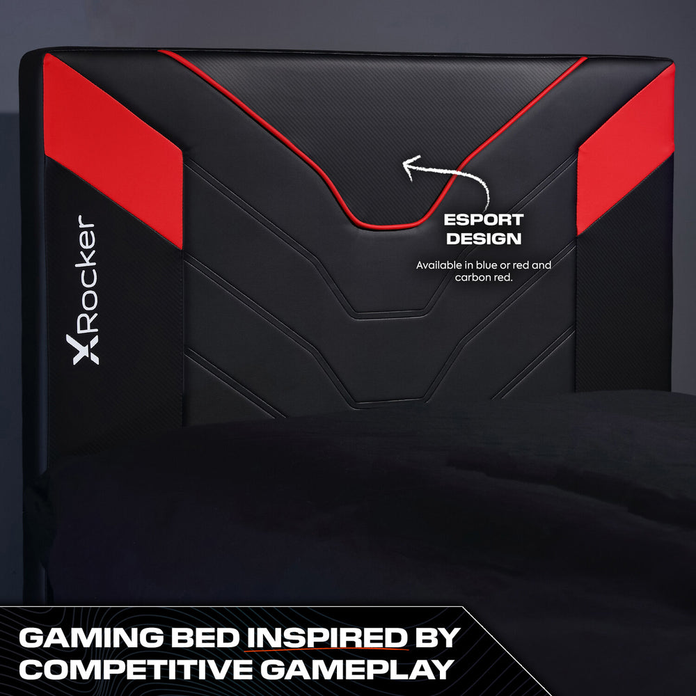 Gaming Beds | X Rocker Cerberus Gaming Bed in a Box - Carbon Red