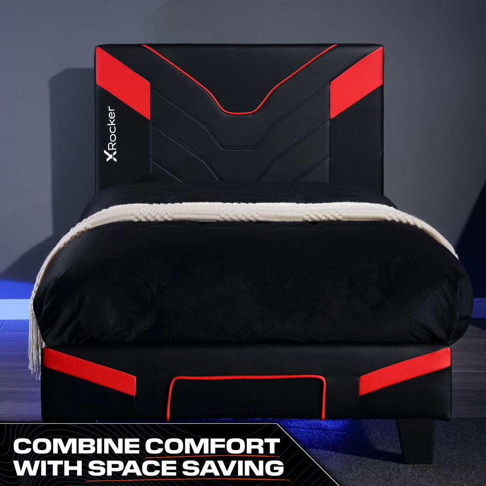 Gaming Beds | X Rocker Cerberus Gaming Bed in a Box - Carbon Red
