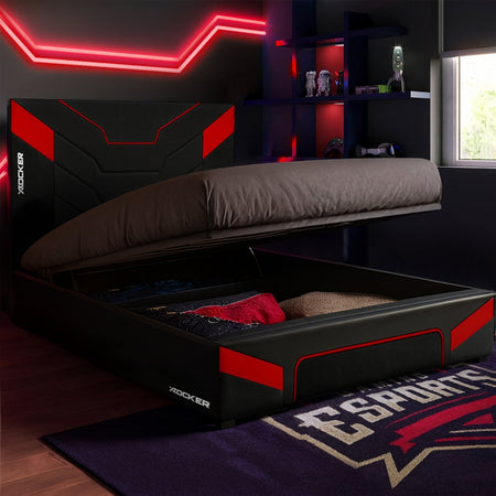 Cerberus MKII Ottoman Gaming Bed - Carbon Red (3 Sizes)