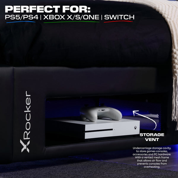 Cerberus Twist Single TV Gaming Bed - Blue