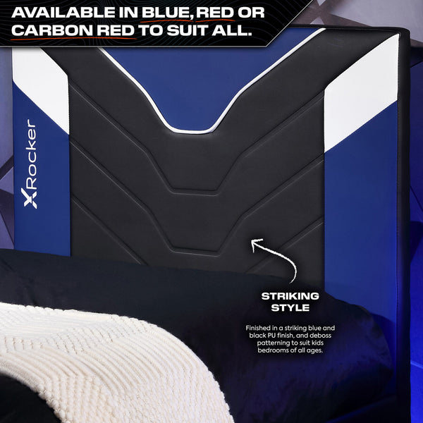 Cerberus Twist Single TV Gaming Bed - Blue