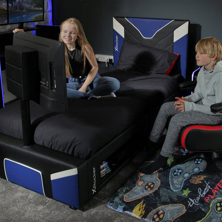 Cerberus Twist TV Gaming Bed - Blue